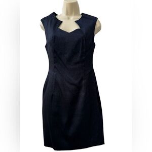 Forever 21 Navy Blue Sleeveless Dress, Cutout Neckline, Size S